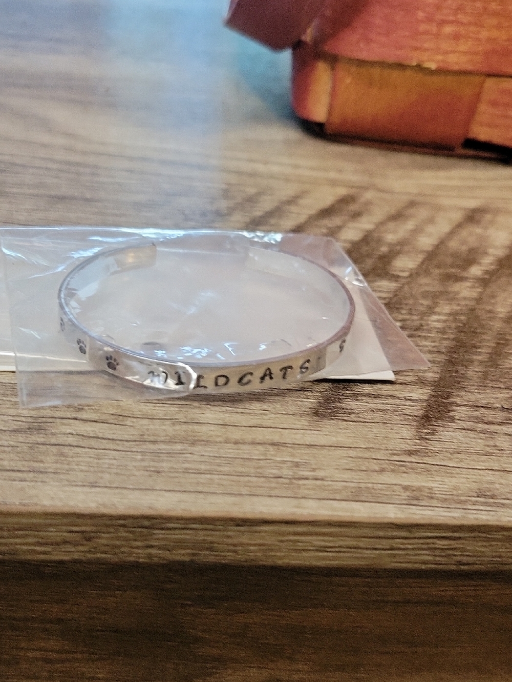 Silver Wildcats Cuff Bracelet